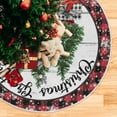 thumbnail image 5 of Christmas Tree Skirt Decorations Red Buffalo Plaid Snowflake Xmas Tree Mat 35 inch for Holiday Party Gift Supplies Rustic Ornaments Small Tree Skirt Decor, 5 of 6
