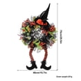 thumbnail image 2 of Halloween Wreaths for Front Door, Halloween Witch Wreath Black Wreath with Hat Witches Legs Ball Ornaments, Halloween Door Wreath Black Witch Wreath for Door,Porch,Window,Indoor and Outdoor Decor, 2 of 8