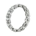 thumbnail image 3 of 1,00 Ct T.p. Rond Véritable Diamond Superbe Alliance Éternité pour Femmes en Or Blanc Massif 14K Taille 3,5, 3 of 7