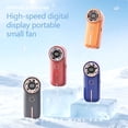 thumbnail image 6 of WKSCLPAI Handheld Mini Fan High Speed Digital Display USB Rechargeable Portable 100 Wind Speeds Quiet Pocket for Travel Outdoor, 6 of 7