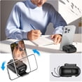 thumbnail image 5 of Decase Compatible with Apple Airpods 2nd Gen / 1st Gen Case with Phone Stand,Full Body Drop Protection Cover Automatic Snap Switch Lock Design with Carabiner Keychain Headphone Case,White, 5 of 7