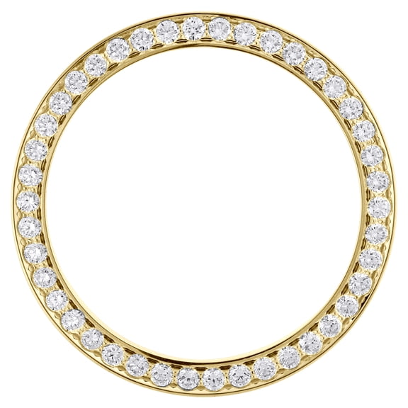 14K Yellow Gold Diamond Watch Bezel 126333 DateJust 41 Rolex 7 Points 3.20 CT.