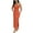 Orange, variant on Women's Cutout Side Slit Maxi Tank Dress Eyelet Detail Semi Sheer Stretch Lined 100% Polyester Fabric for Summer Wear