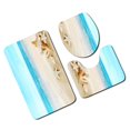 thumbnail image 1 of 3Pcs/set Bathroom Mat Set Anti-Slip Kitchen Bath Mat Carpet Bathroom Toliet Rug Washable Beach Style, 1 of 5