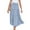 Light blue, variant on Fesfesfes Women Skirt Solid Casual Ruched Ruffles Elastic Waist Skirts Tops on