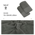 thumbnail image 4 of Unique Bargains Absorbent Cotton Hand Towels Set of 2, 16" x 30" Gray, 4 of 8
