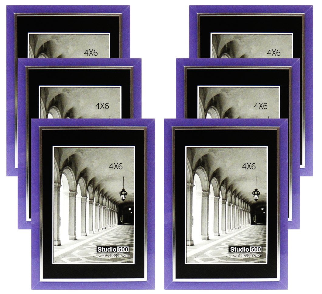 11 by 14-inch Black Smooth Wide Modern Picture Frames Studio 500~Value 6-Pack 