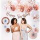 thumbnail image 1 of VIDAL ARTESANS Juego de 60 Pzas, Decoraciones de Cumpleaños de Oro Rosa, Abanicos de Papel Vidal Crafts for a perfect party Vidal Crafts for a perfect party, 1 of 2