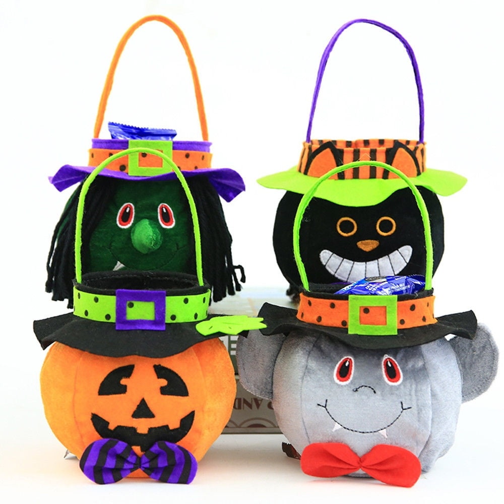 Halloween Tote Bag Candy Handbag Trick Or Treat Gift Bucket For Kids