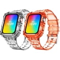 thumbnail image 1 of ANTHOUSE Compatible for Apple Watch 42mm 44mm 45mm with Bumper Case Cover, Clear Crystal Men Women Durable Sport Transparent Protective Bands for iWatch Series 8 7 6 5 4 3 2 1 SE, 1 of 14