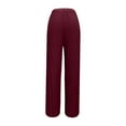 thumbnail image 4 of Daznico Womens Pants,Women's Wide Leg Palazzo Pleated Pants High Waisted Flowy Loose Dressy Casual Long Trousers,Womens Trousers,Size:XL, 4 of 4
