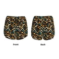 thumbnail image 3 of Hirioo Teal Leopard for Women's Double Layer Athletic Shorts High-Performance Gym Shorts with Inner Pocket, Elastic Waistband-XX-Large, 3 of 7