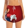 thumbnail image 4 of Lsque Mario Printed Women's Running Shorts with Liner Pockets,Elastic Quick Dry Workout Athletic Gym Yoga Shorts,Womens High Waist Shorts-X-Large, 4 of 9