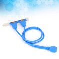 thumbnail image 1 of Soporte de panel trasero USB cable deflector USB dual de enchufe estándar estable y eficiente de 19 pines para chasis de computadora ANGGREK Otros, 1 of 8