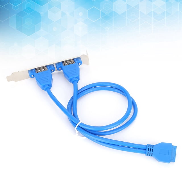 Soporte de panel trasero USB cable deflector USB dual de enchufe estándar estable y eficiente de 19 pines para chasis de computadora ANGGREK Otros