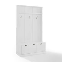 Crosley Furniture Ellison Hall Tree with Storage Bench and Coat Rack Hooks for Hanging