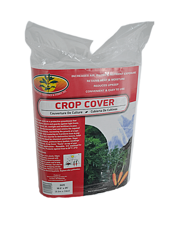 American Nettings - Crop Cover 10.5ft x 25ft - White 30gm - American Made, Food Grade Polypropylene, UV Stabilized
