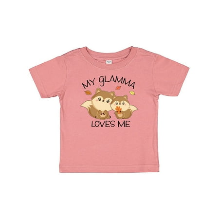 

Inktastic My Glamma Loves Me with Cute Squirrels in Autumn Gift Baby Boy or Baby Girl T-Shirt