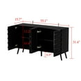 thumbnail image 5 of KULAGAGA 4-Door Sideboard Buffet Cabinet, Modern Black Storage Cabinet with Adjustable Shelf for Kitchen Dining Room Living Room, 55.1", 5 of 8
