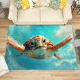 thumbnail image 1 of 3x4 Rug, Sea Turtle Door Mat, 3D Funny Sea Animal Rug, Underwater Ocean Rugs for Entryway, Washable & Non Slip & Soft Low Pile Small Carpet, Indoor Doormat, Sea Turtle Home Decor & Gifts, 1 of 7