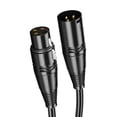 thumbnail image 3 of Cable de audio macho a hembra, color negro, 6 metros, funda de PVC, conexión firme, cable de micrófono XLR para instrumento musical, 3 of 14