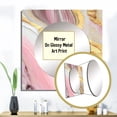 thumbnail image 3 of Designart "Marble Abstraction in Pink and Gold III" Modern Square Mirror For Wall Decor - Large Pink Square Mirror Printed Wall Decor - Modern Square Living Room Mirror, 3 of 5
