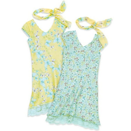 George - Girl's Reversible Butterflies & Blossoms Dress