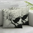 thumbnail image 3 of Throw Pillow Covers Crow Raven Double Exposure Trees and Birds Silhouettes Print Decorative Soft Bedroom Sofa Pillowcases Home Decor Cushion Couch, 3 of 5