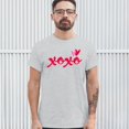 thumbnail image 3 of Tee Hunt XOXO T-shirt Romance Valentine's Day Hearts Passion Love Men's Tee, Ash Gray, 3X-Large, 3 of 5
