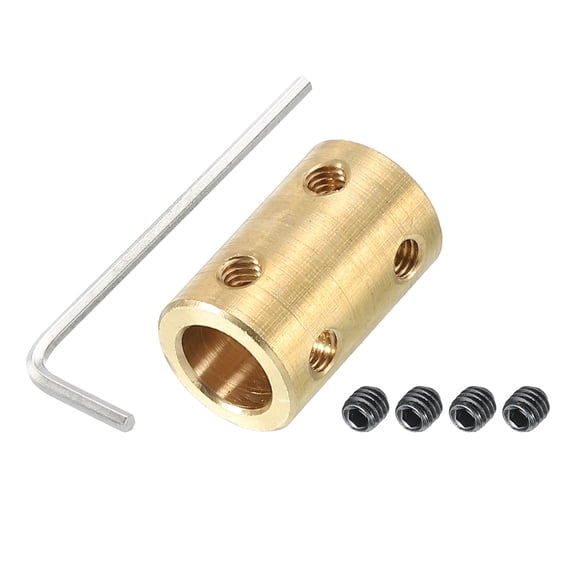 Uxcell Shaft Coupler Connector L22 x D20 8mm to 12mm Bore Rigid Coupling with Screw,Wrench for 3D Printers 1Pack