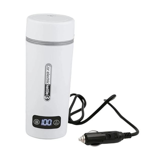 Hervidor eléctrico para coche,Hervidor de agua eléctrico para coche de 12 V y 24 V para hervir agua.,Botella de agua portátil Calentador de café Taza,Calentador de agua para vehículos de
