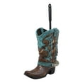 thumbnail image 6 of Ebros Western Turquoise Cowboy Boot with Spur Toilet Bowl Brush and Base Holder, 6 of 8