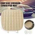 thumbnail image 5 of SPRING PARK Square Universal Auto Car Front Seat Cover Mat Soft Comfortable Chair Cushion color Beige, 5 of 7