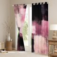 thumbnail image 3 of Homewish Vintage Artwork Adult Black Out Curtains, Black Pink Square Abstract Curtains Pack of 2 (42x63 Each), Fashion Oil Printing Bedroom Curtains, Blackout Curtains Bedroom Decor, 3 of 5