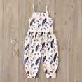 thumbnail image 4 of IROINNID Girls' Casual Sleeveless Jumpsuits Spaghetti Strap Loose Romper Long Pants with Pockets, 4 of 9