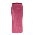 thumbnail image 3 of Women's Long Skirt Party Sequins Fringe Skirts for Women Western Leather Midi Skirt Hot Mini Skirt Skirt Skirt Lingerie Beach Skirt Pleated Midi Skirt Girls Sequin Skirt Shorts to Wear under Skirts, 3 of 4