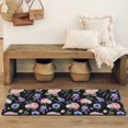 thumbnail image 4 of Pioneer Flower Floral Print Pattern Bathroom Rugs Mat, Non Slip Microfiber Bathroom Rug with Rubber Backing, Soft Mats for Bathroom Floor Tub Shower, 17"x47", 4 of 5