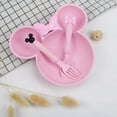thumbnail image 4 of Juego de regalo para jardín de infantes Cuenco y plato para niños Plato de cena para niños de tres piezas Vajilla de paja de trigo Plato de cena dividido, 4 of 5
