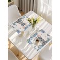 thumbnail image 5 of Easter Placemats Set of 12, Spring Rabbit Blue Botanical Flowers Farmhouse Placemats for Dining Table, Place Mats for Kitchen Tabletop, Waterproof Wipeable Dining Table Mats Set, 5 of 9