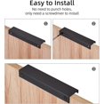 thumbnail image 4 of 5pcs Black Kitchen Cabinet Handles Aluminum Alloy Invisible Cupboard Handles Modern Kitchen Drawer Integrated Handles with Screws - 128mm Center Dista, 4 of 5