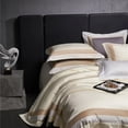 thumbnail image 4 of Linear Cream Duvet Cover Set, 4 of 9