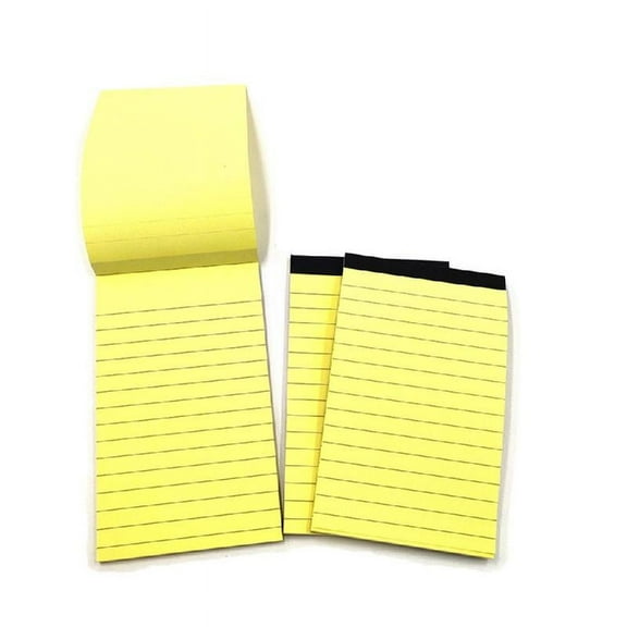 Necvior 6Pcs Small Writing Pad Pocket Notepads Small Memo Pad Black and Lined Paper for Daily Planning 30 Sheets/Pad