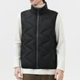 thumbnail image 6 of Busydd Down Vest Men Warm Winter Stand Collar Sleeveless Quilted Vest Fashion Casual Solid Color Zipper Oversized Puffer Vest for Men with Pockets 3XL, 6 of 7