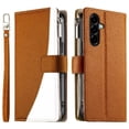 thumbnail image 1 of Funda cartera GANGXUN para Samsung Galaxy A56 , cuero PU con tarjetero, cremallera, correa de mano, soporte y protección 464°, 1 of 6