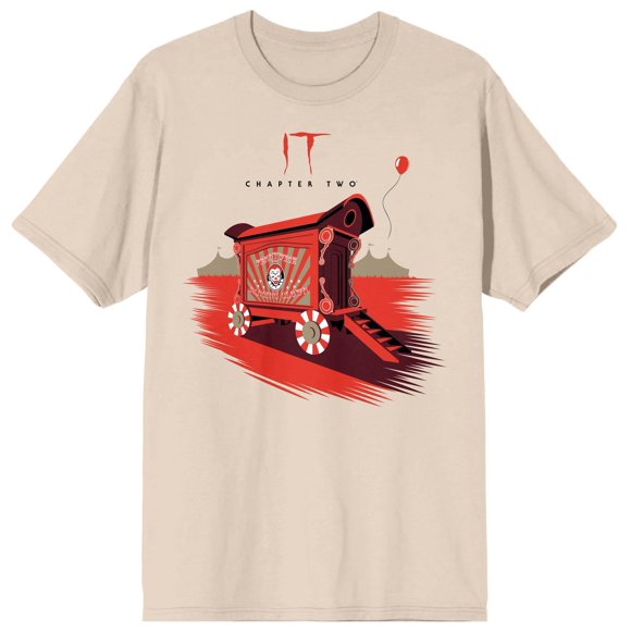It Chapter 2 Dancing Clown Women's Beige Graphic Tee-Medium