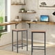 thumbnail image 1 of HOMYLIN Pack de 2 Taburetes de Bar Retro Industrial con Asiento Rectangular Base Acero para Cocina Bares Cafeterías Apartamentos Pequeños, Vintage, 1 of 6
