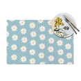 thumbnail image 4 of ZNDUO Placemats, 1 PCS Heat Resistant Stain Resistant Woven PVC Insulation Placemats, Durable Washable Elegant Table Mats for Dining-Blue Floral, 18"x12", 4 of 6