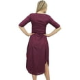 thumbnail image 1 of Bimba Robe Longue pour Femmes avec Écharpe à Franges Imprimée Prune Drapé Maxi Wear-4, 1 of 6