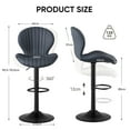 thumbnail image 7 of Hawsaiy Bar Stools Set of 1, Modern Swivel Bar Chairs with Mid Back and Adjustable Seat Height,Dark Gray, 7 of 7