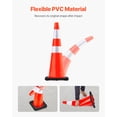 thumbnail image 4 of VEVOR 6Pack 36" Traffic Cones, Safety Road Parking Cone with Black Weighted Base, PVC Orange Traffic Safety Cones, Hazard Cones Reflective Collars for Construction Traffic Parking, 4 of 9